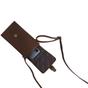 Brown 'PETRA' Polished VT Real Leather Mobile Phone Crossbody Bag, Image 5 of 6