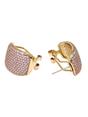 Light Pink AVANT-GARDE PARIS Light Pink Pavé Dome Stud Earrings, Image 2 of 3