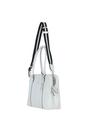 White Ashwood Leather White 'Cuore di Cuoio' 3 Section Large Leather Handbag, Image 3 of 4