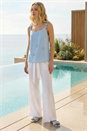 Light Blue  Floral Embroidered Cami Top, Image 2 of 4