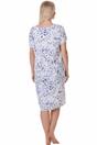 Blue Camille Lingerie Blue Lightweight Floral Print Nightdress, Image 3 of 5