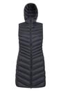 Black Florence Padded Long Gilet, Image 1 of 5