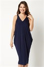 Navy Jersey Slouch Dress, Image 1 of 5