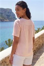 Pink Floral Embroidered Top, Image 3 of 4