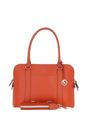 Orange 'Cuore di Cuoio' 3 Section Large Leather Handbag, Image 1 of 4