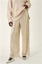 Silver Sequin Wide Leg Trousers, Image 1 of 7