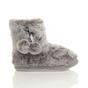 Grey AJVANI Grey Faux Fur Lined Slip On Memory Foam Mules Slippers, Image 2 of 6