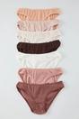 Multi 7 Pack Ribbed Knitted Bikini Briefs Multipack, Image 2 of 2