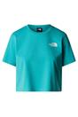 Aqua Simple Dome Cropped TShirt, Image 1 of 2
