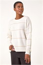 Ivory  Sparkly Detail Knit Jumper, Image 4 of 5