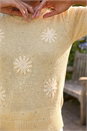 Lemon  Daisy Sparkly Embroidered Knit Top, Image 4 of 4