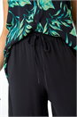 Black Curve Plain Elastic Waist Crinkle Pocket Shorts, Image 5 of 5