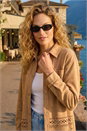 Stone Faux Suede Cut Out Shacket , Image 2 of 4
