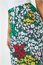 Multi  Dusk Contrast Floral Midi Skirt, Image 5 of 5