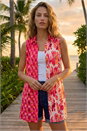 Pink Contrast Collared Longline Blouse, Image 1 of 4