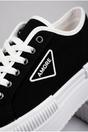 Black iKrush Black Constance Canvas Platform Lace Up Trainers, Image 3 of 5