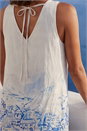 Blue Scenic Print Shift Dress, Image 4 of 4