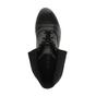 Black Mid Cuban Heel Pixie Lace Up Granny Ankle Boots, Image 7 of 8