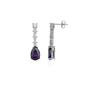 Silver Spero Silver Pear Shape Amethyst Sterling Silver Drop Earrings, Image 1 of 4