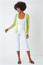 Lime Lightweight Knitted Shrug, Image 2 of 5