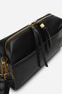 Black 'Dune' Faux Leather Structured Mini Shoulder Bag, Image 4 of 6