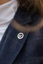 Navy Infinity Leather Navy Women's Navy Tweed Formal Blazer, Image 6 of 7