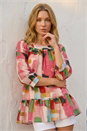 Pink Abstract Print Tunic Top, Image 3 of 4