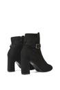 Black 'Mary' Block Mid High Heel Shoe Booties With Buckle Strap, Image 5 of 6