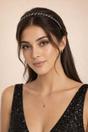 Navy Two Tone Crystal Headband, Image 1 of 4