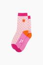 Pink Embroidered Sun Spotted Combed Cotton Socks, Image 3 of 4