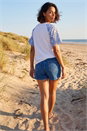 White Dusk Broderie Contrast Sleeve Top, Image 3 of 4