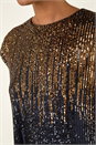 Gold Ombre Sequin Tunic Top, Image 6 of 6