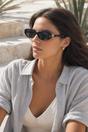 Black SVNX Black Oval Foldable Sunglasses, Image 1 of 7