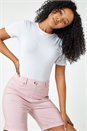 PINK Petite Turned Hem Elastic Waist Shorts, Image 1 of 5