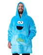 Blue Sesame Street Cookie Monster Blanket Hoodie, Image 1 of 6
