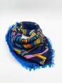  Blue Multi Print Scarf, Image 2 of 3