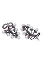 Purple Diva Bow Shaped Grapevine Drop Earrings, Image 3 of 5