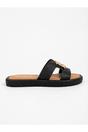 Black iKrush Black Amber Gold Woven Buckle Slides, Image 3 of 6