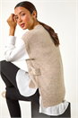 Natural Contrast 2 In 1 Knit Jumper, Image 1 of 5