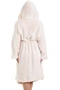 Light Pink Camille Lingerie Light Pink Supersoft Fleece Hooded Bathrobe, Image 2 of 4
