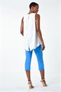 Ivory Sleeveless Textured Floral Print Top, Image 3 of 5