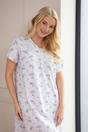 Blue Camille Lingerie Blue Lightweight 100% Cotton Short Sleeve Nightdress, Image 5 of 5