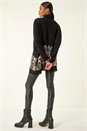 Black Mono Print High Neck Knit Jumper , Image 4 of 5