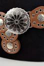 Tan Large Eyelet Disc Belt, Image 2 of 2