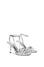 Silver 'Ottoline' Strappy Stiletto Heeled Sandals With Ankle Strap, Image 3 of 6