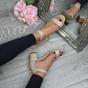 Natural AJVANI Natural Mid Block Heel Ankle Strap Sandals, Image 5 of 6