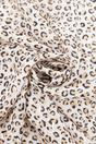 Cream Sarta Cream Leopard Print Lightweight Scarf, Image 2 of 4