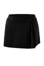 Black Slit Detail Skirted Bikini Bottom, Image 3 of 5