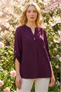 Purple Heart Button Detail Shirt, Image 1 of 4