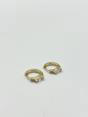 Gold Oval Huggie Hoops, Image 4 of 4
